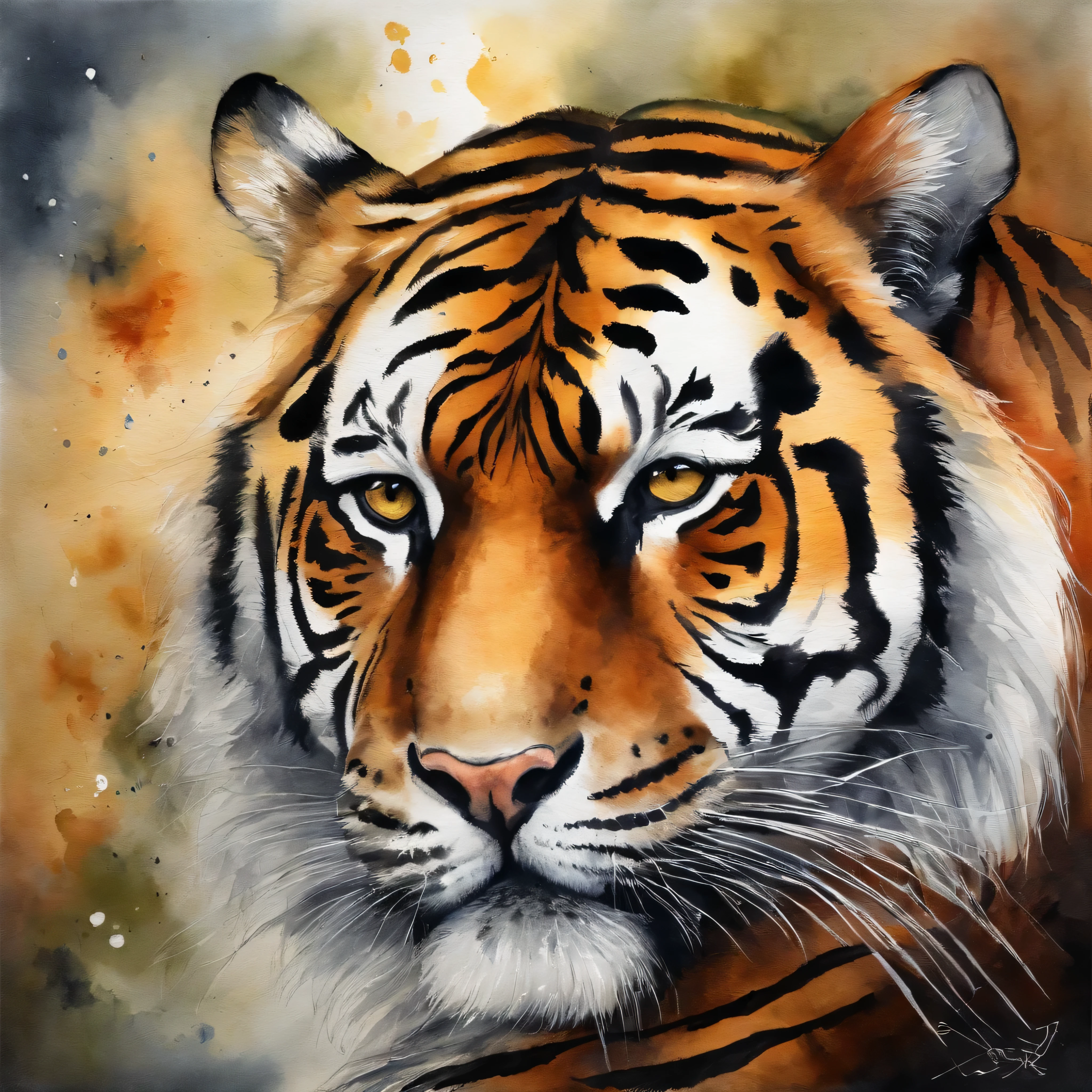 one tiger，Are sleeping