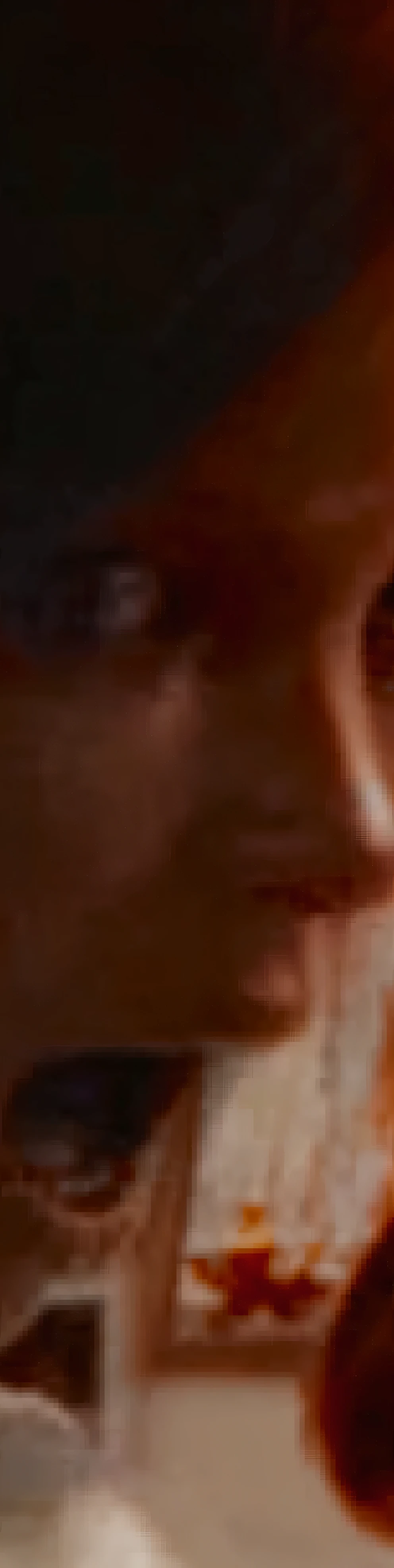 blurry photograph of a woman eating a donut , movie scene close up, cinematic close-up bust shot, close up head shot, close up at face, close-up portrait film still, cinematic closeup!!, detailed unblurred face, closeup shot of face, close up face, cinematic closeup, closeup face, cinematic close shot, closeup on face