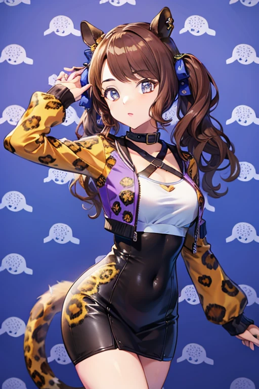 tosen jordan \(umamusume\), leopard pattern bodycon