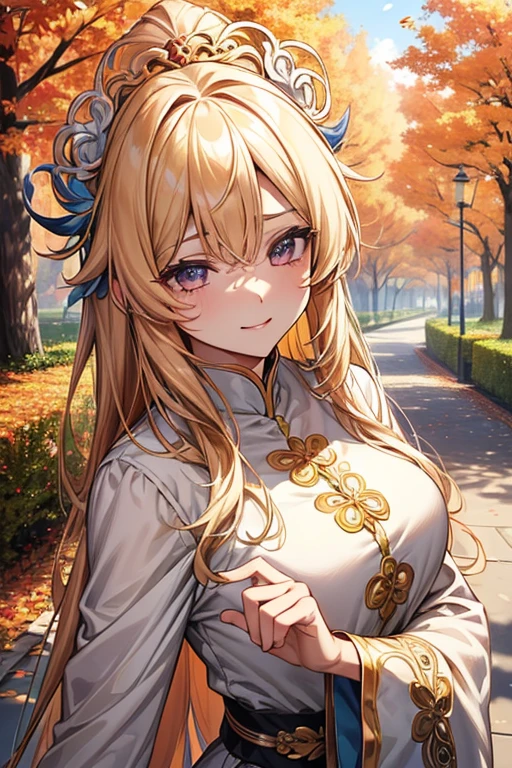 {{{{masterpiece}}}}, {{{Ultra-detailed}}}, {{{High resolution}}}, {{Excellent ???????}}, (((highest quality))), ((Very delicate and beautiful)), {{Very detailed and delicate}}, {8k CG wallpaper},((Detailed Background))、Extremely detailed, solo, Perfect Face, Beautiful face, Highly detailed face，(Mastepiece), (Best Quality)、One female、Best Style、Beauty、The most beautiful woman in the world、(((黄colorの透けたドレス:1.5))),((Big Breasts))、a 黄color tree lined path with leaves on the ground, breath-taking Beautiful trees, breath - taking Beautiful trees, Blossoming Road to Heaven, Bright but gloomy gold, 黄color color, 黄color colours, Golden Autumn, in autumn, wonderful, 黄color carpeted, 黄color hue, Beautiful trees, shades of 黄color, color: 黄color, Golden Leaf, During the fall、palace、(((ピンクcolorのロングヘア―)))