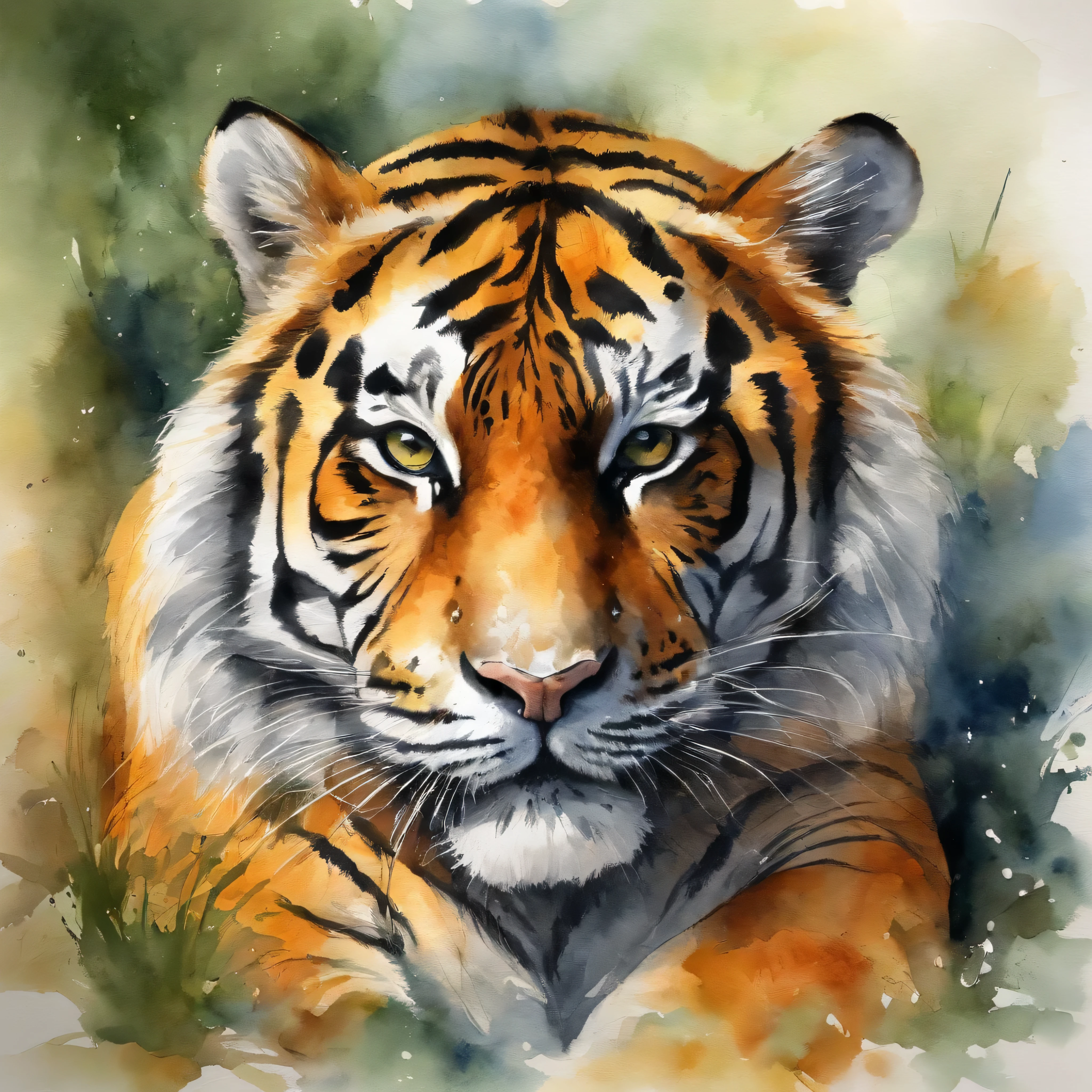one tiger,Are sleeping