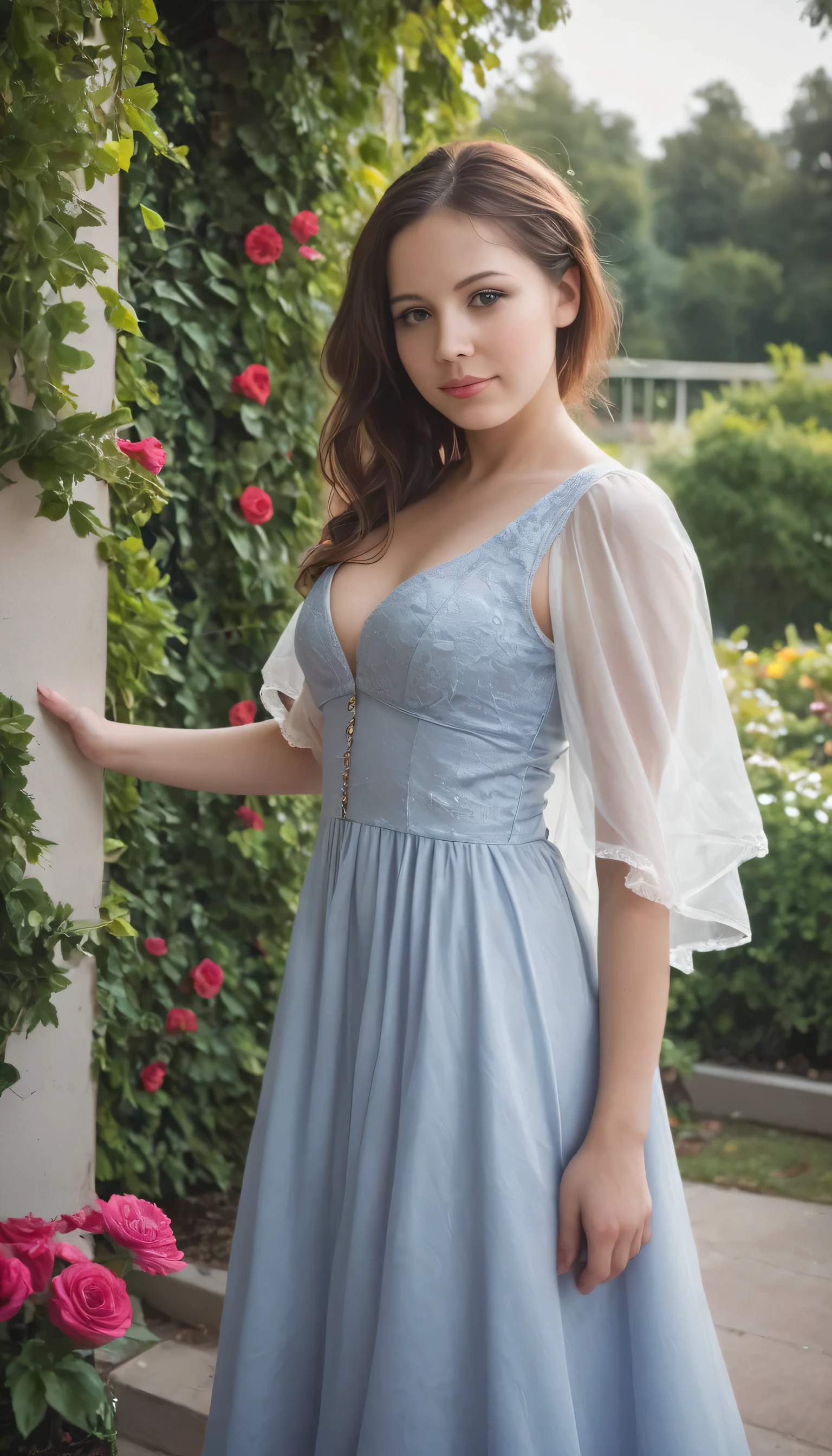 score_9, score_8, score_7 BREAK, source_real, raw, photo, photorealistic, photography, Beautiful Female ,Garden ,dress