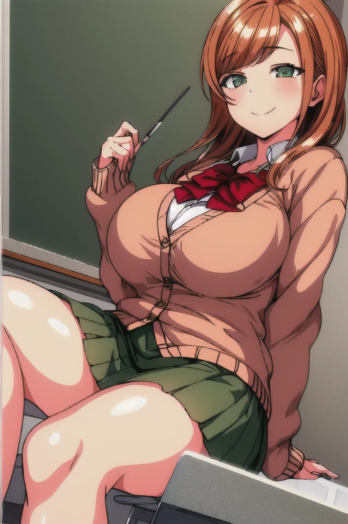 高坂Honoka、Honoka、lovelive 、One girl in a mini skirt, Sit with your legs wide apart、A seductive smile、Looking down at the viewer, Plump thighs, Highest quality, Focus on the thighs, Spread your legs wide, smile, blazer, blouse, Light pink panties、Black knee socks,  classroom,,My thighs are steaming between the legs 、Sweaty knee socks、Show the soles of your feet、Sweaty feet、Stain on the pussy line of panties、Five toes