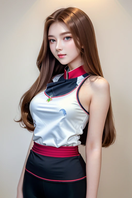 ((highest quality)), ((masterpiece)), (detailed), whole body、wallpaper、Attention to detail、Perfect balance、Tight waist、Chestnut Hair、Beautiful Skin、Beautiful white skin、20 year old Russian woman、(masterpiece:1.3), Best image quality: 1.4, (Rough long hairstyle:1.2)、Bust Size:1.1、Actively moving、Exercising、aerobics