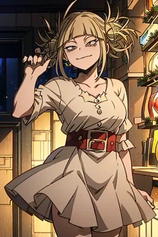 (himiko toga),(Anime),+,(Boku no hero academia),(kohei horikoshi),(wearing),(a sexualized Christmas-style dress),(Image High quality),(high definition),(perfect image),(beautiful character),(character alone),(perfect body),(best quality)