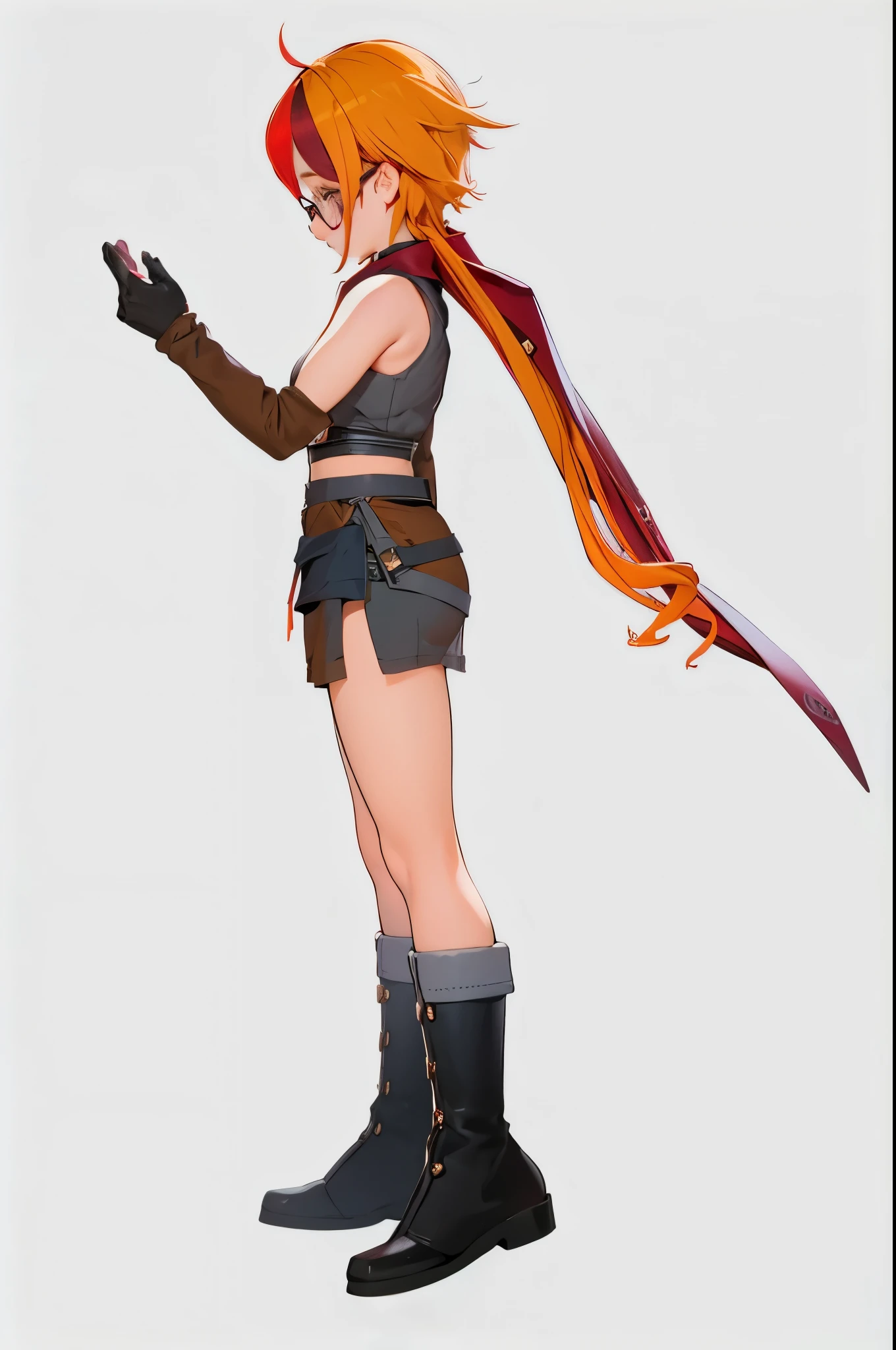 beautiful girl,Redhead,Glasses,Close your eyes,4k,8k,highest quality