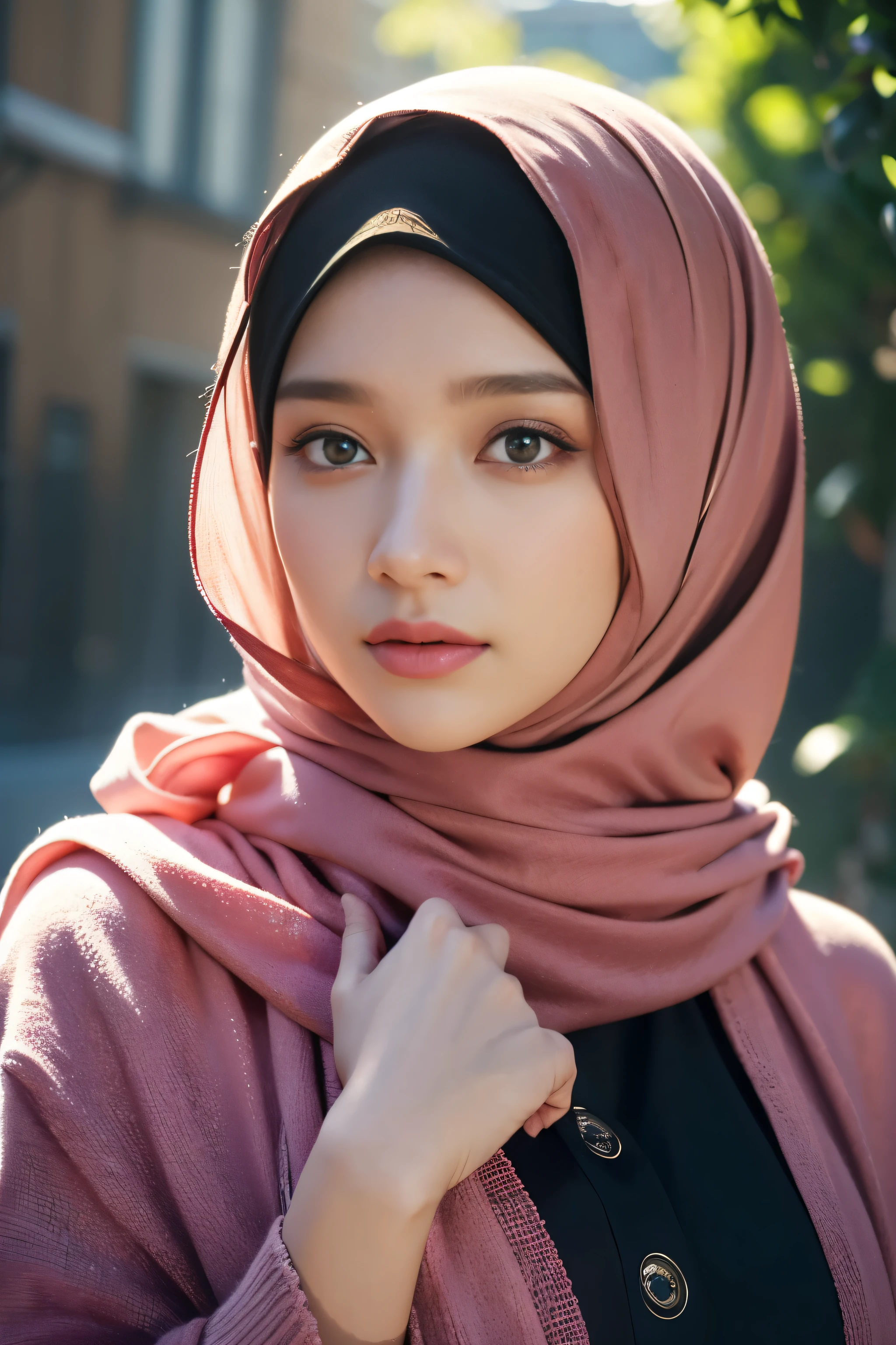 a beautiful girl, waering a hijab, hijab style, realistic, real life, hd, 8 k,(masterpiece,best quality:1.3),ultra detailed, 8k unity wallpapers,CG,dutch angle, ray tracing, illustration,colorful, cinematic shadow, extremely detailed and beautiful background, shadering VRay, RT, looking at viewer, ultra detailed, scenic, atmospher,
a beautiful girl, waering a hijab, hijab style, realistic, real life, hd, 8 k,