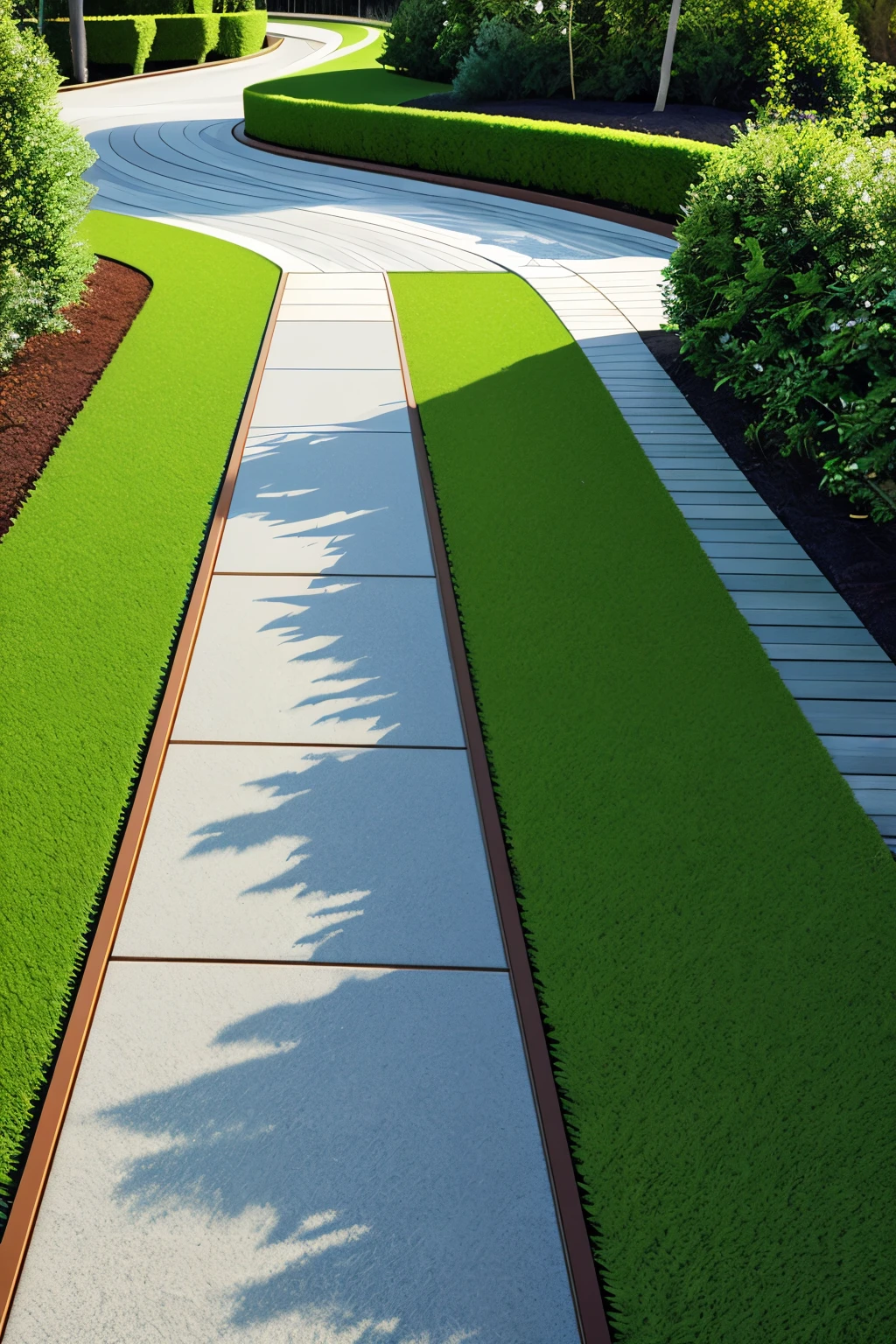 Detailed Design Proposal: Eco-Friendly Pavement Solution for Internal Roads and Pedestrian Walkways
The proposed design features the advanced ecodeck system, providing an eco-friendly solution for internal roads and walkways, characterized by its intricate texture and patterns. The plan, rendered in high resolution, is a masterpiece of urban planning, capturing the essence of modernity and sustainability. The design boasts a realism rating of 1.4, emulating the natural look of concrete while maintaining the benefits of ecodeck.
The sketch exhibits the ecodeck system's unique features, such as its resistance to cracking, weathering, and fading. The