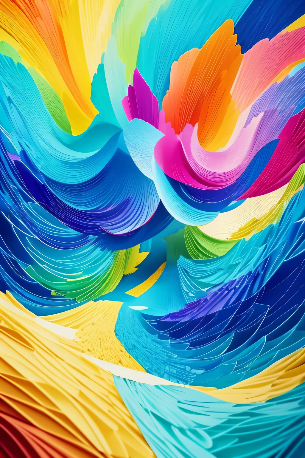 best quality, super fine, 16k, delicate and dynamic, an analyzer that expresses joy, anger, sadness, and happiness through colors, graphs, figures, and numbers; a mysterious work of art