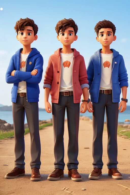 Three young men