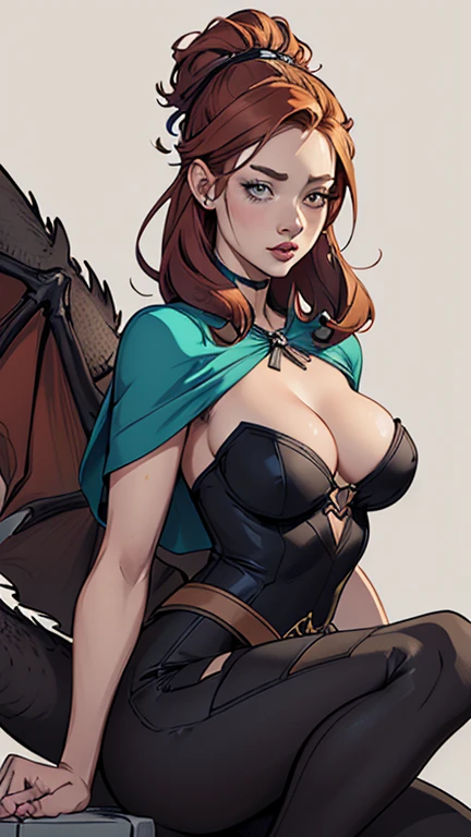Female style Deborah Ann Woll beautiful breasts symmetrical medium breasts Fiona with war marks Cartoon image of a woman .Ilustra??o estilo desenho animado, estilo de arte dos desenhos animados, estilo de arte dos desenhos animados, digital illustration style, estilo atompunk design de personagens altamente detalhado, arte digital detalhada coragem, Forest fan art, Design de personagens de retrato, beautiful digital illustration, retrato de alta qualidade, Arte em quadrinhos, mulher jovem cabelo com transas lindas . Eyelined eyes Medium large bust and wonderful sexy clothes. image expression of sexual desire from waist to head illustration Queen Anne of Arendelle atompunk style Fallout 4 style pose playboy magazine a close-up of a woman sitting with a dragon cartoon of a woman .illustrationDeborah Ann Woll