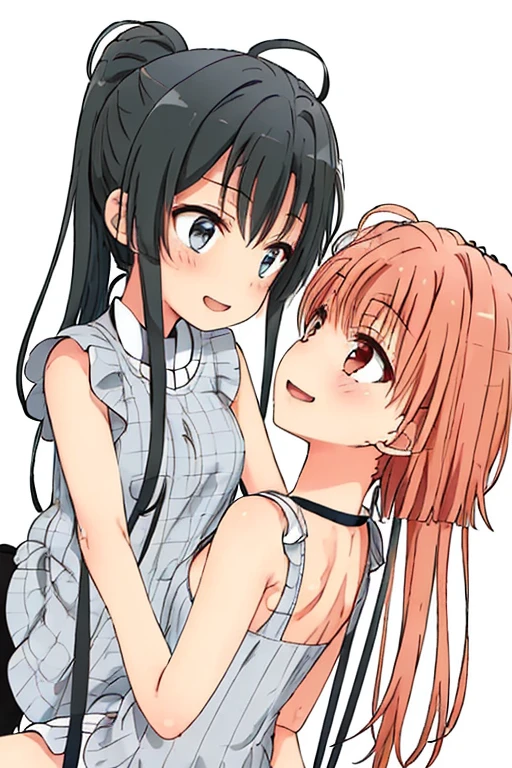 ((highest quality)), ((masterpiece)), (be familiar with), Perfect Face, indoor, Bedroom, Watching the audience,
One woman, Yuigahama Yui,
Open Mouth, Ecstatic expression, blush, smile,
Small breasts, Flat Chest, Young Girl, , , Girl,
Short Hair, Salmon-colored hair, Salmon-colored eyes, Side Pony,
Leg spread,