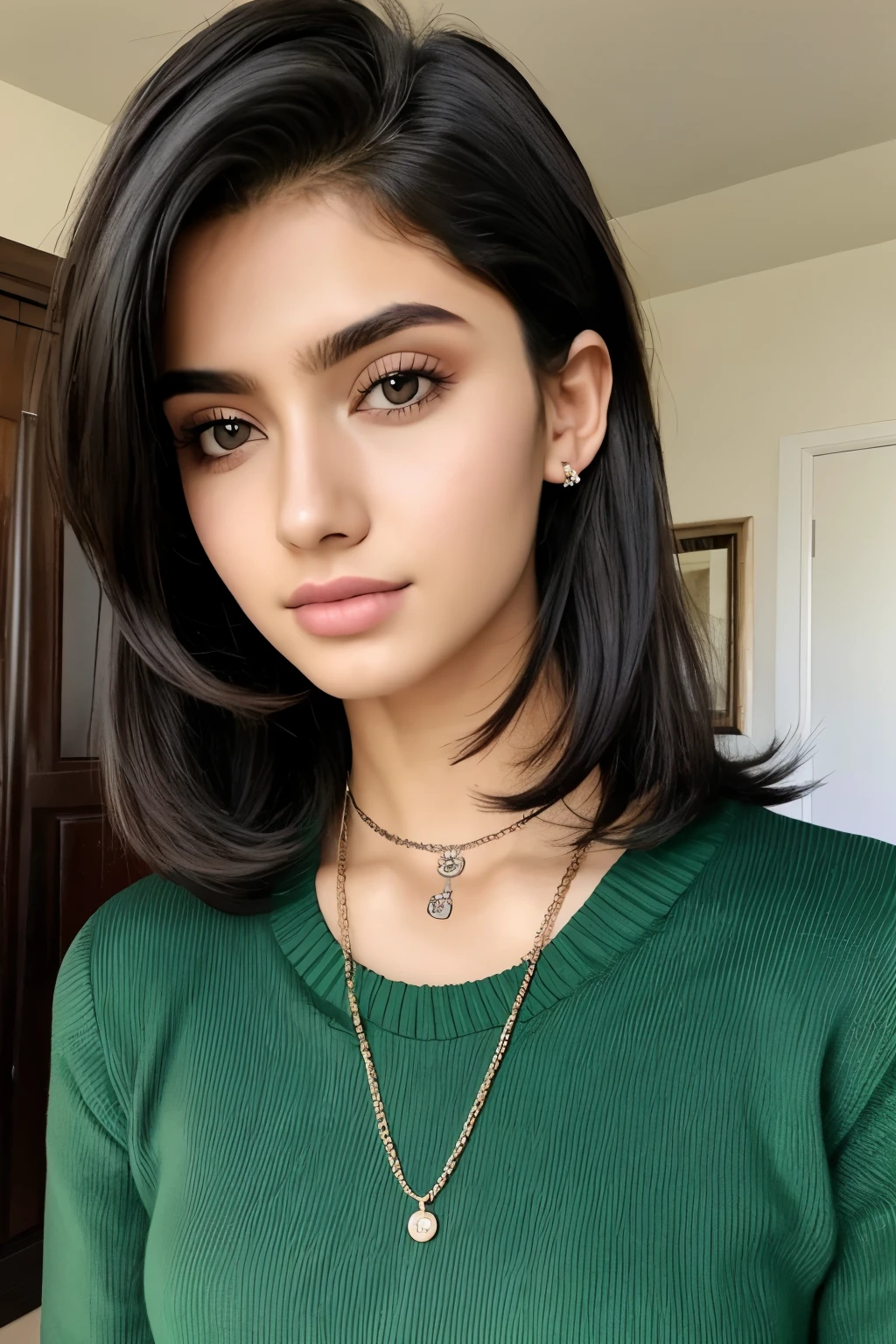 1 garota em, 19 anos, Sozinho, cabelo longo, Colossal , olhando para o espectador, cabelo loiro, Ombros nus, olhos castanhos, jewelry, corpo todo, um colar, fora dos ombros, Sweaters, realista, Uma sexy
