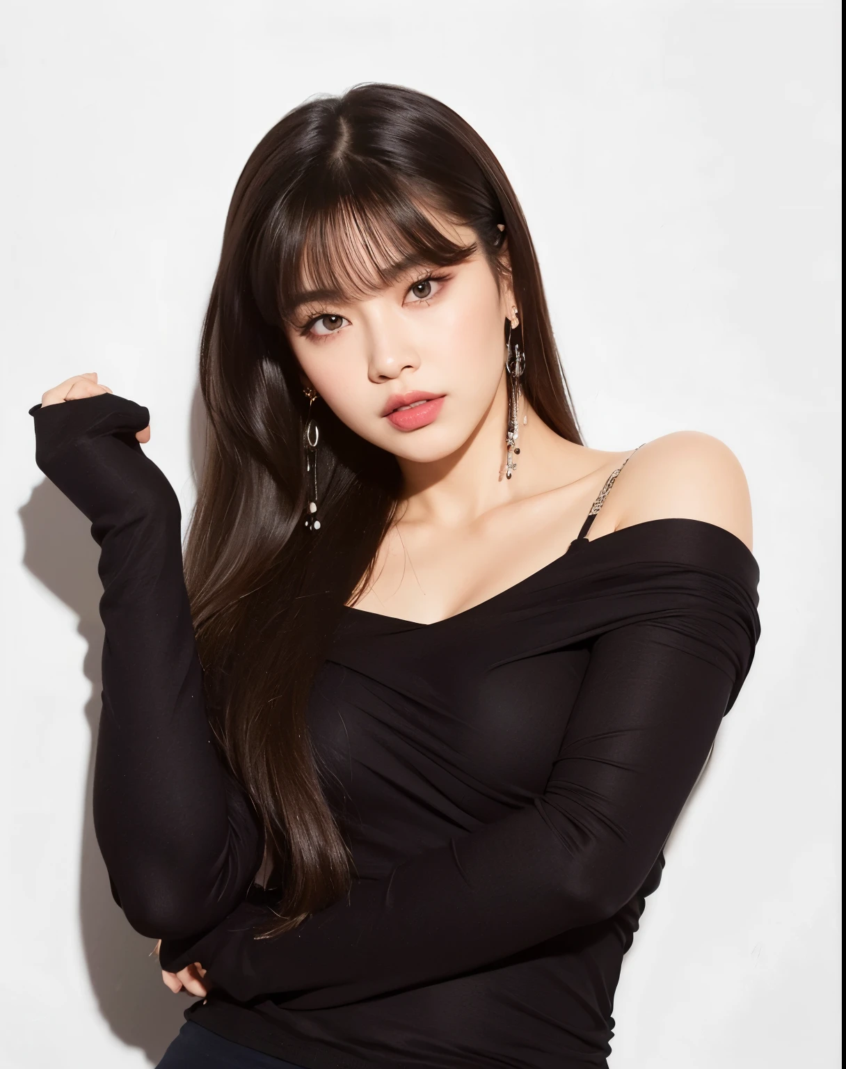 Close up of woman wearing black top posing for photo, Larisa Manoval, Larissa Manoban of Blackpink, blackpink jennie, Blackpink's Roseanne Park, Retrato de Josh de Blackpink, Imposter, Imposter completo, Ella tiene el pelo Imposter, Josh de Blackpink, Heonhwa Choi, common ratio