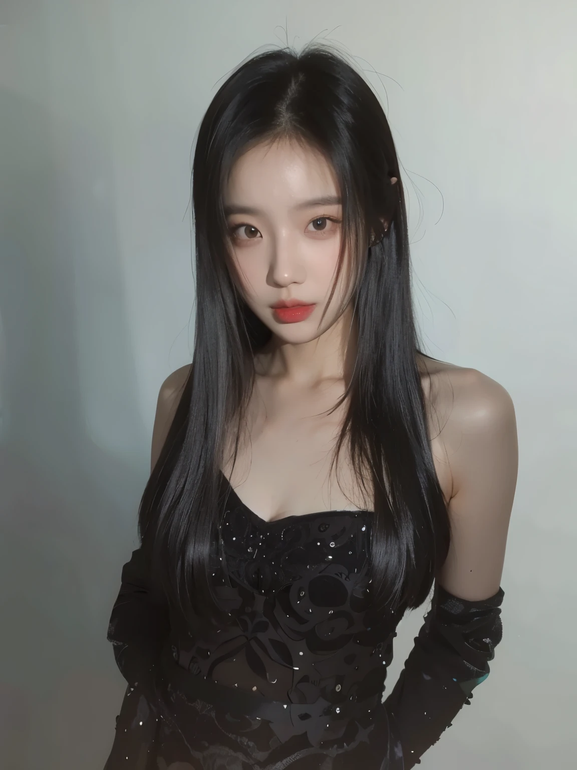 araffe asian woman in a black dress posing for a picture, Jaeyeon Nam, Heonhwa Choi, common ratio, Blackpink's Josh, Jinyoung Shin, Chassis, Ye Wenfei, with long hair, Lee, Ji - Eun, Lee, Ji - Eun, Hwangse - It is, Blackpink Jisoo, Blackpink Jisoo, woo sision