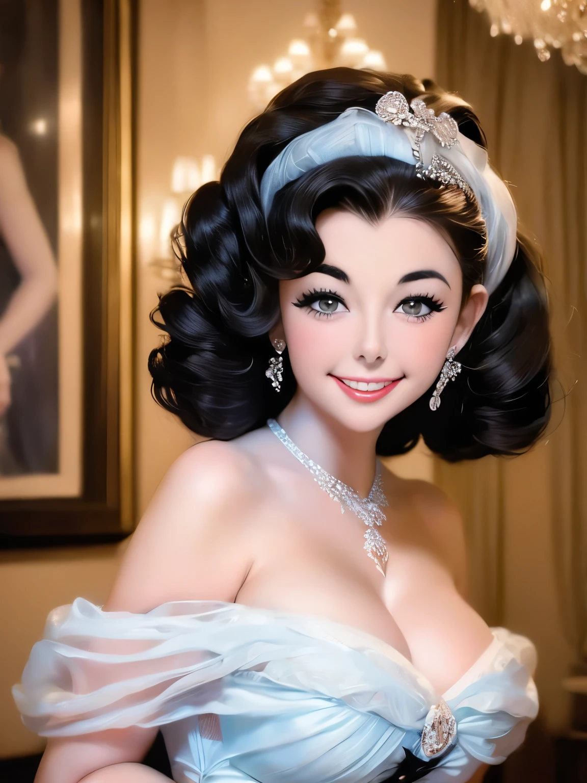 a black and white photo of a woman in a dress, a pastel by Stan Galli, flickr, folk art, 1950s press photo, photo of a model, 1950s photograph, old hollywood, circa 1958, gorgeous beautiful woman, black and white vintage photo, elizabeth taylor, vintage closeup photograph, photograph ”, photograph”