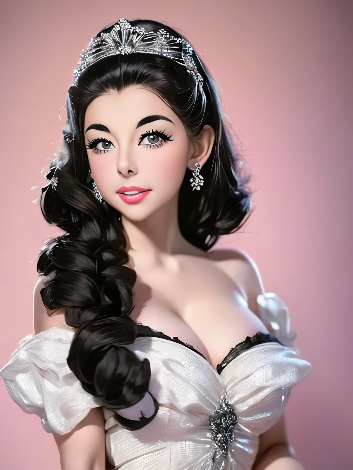 a black and white photo of a woman in a dress, a pastel by Stan Galli, flickr, folk art, 1950s press photo, photo of a model, 1950s photograph, old hollywood, circa 1958, gorgeous beautiful woman, black and white vintage photo, elizabeth taylor, vintage closeup photograph, photograph ”, photograph”