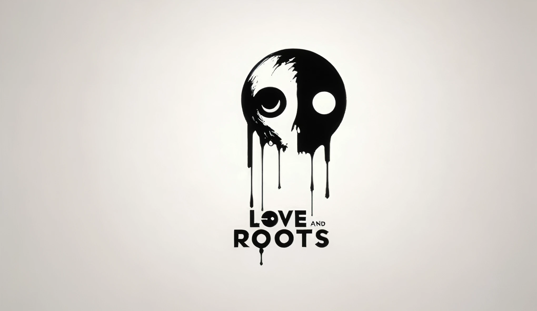 Create a simple and elegant“Love, Death, and Robots" logo, shedding niobium tears. The design should convey a strong sense of sadness and melancholy, using a minimalist approach with clear lines and using only black, nicola samori,ben templsmith,Irina Yermolova