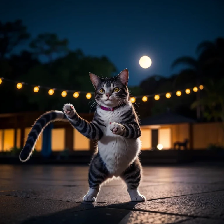 A cat wearing a yukata,