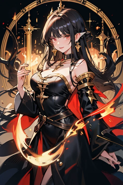 Italian girl 25 years old, very long black hair, busty, very long black hair, fantasy sorceress