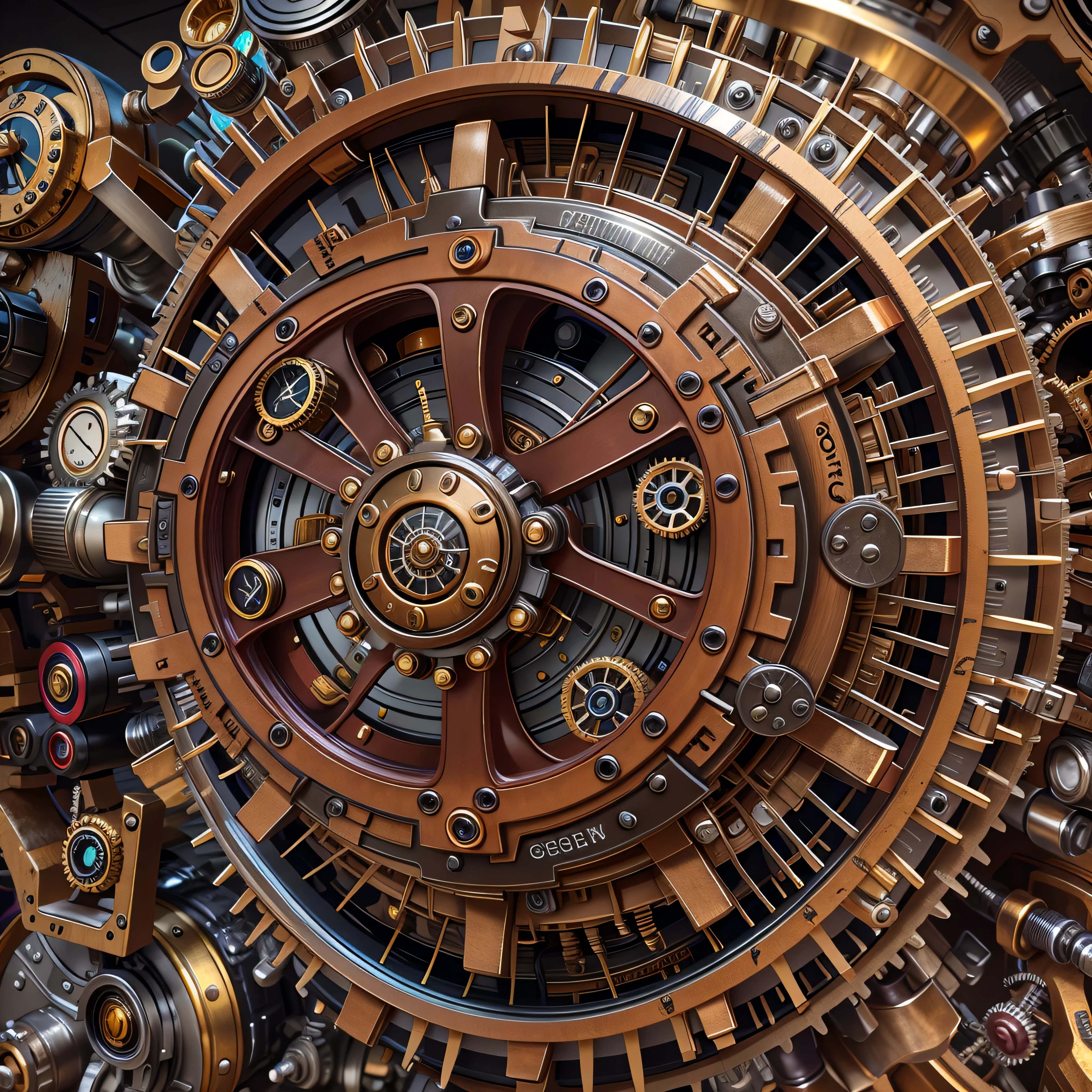 Steampunk Gear, photo-realistic, octane render, unreal engine, ultra-realistic