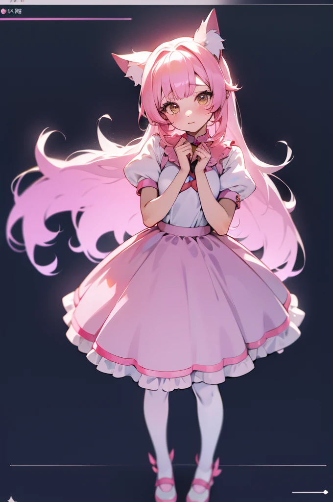 there are two pictures of a girl in a short skirt and a cat, soft cute colors, magical school student uniform, style of magical girl, anime vtuber full body model, anime set style, anime styled 3d, aya takano color style, chiho aoshima color scheme, pastel goth, peach and goma style, my dress up darling anime