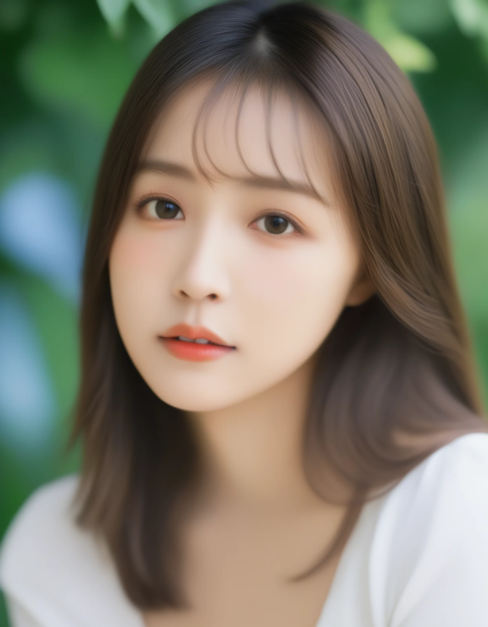 "(best quality,highres:1.2),ultra-detailed,realistic,portrait,girl,beautiful detailed eyes,beautiful detailed lips,innocent look,long eyelashes,soft smile,flowing hair,green garden background,vivid colors,warm lighting"