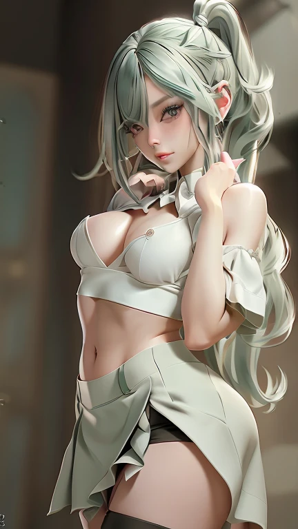 NSFW:1.4、Masterpiece、最high quality、high quality、High definition、High resolution、High detail、Lens flare、Ray Tracing、high qualityのテクスチャー、high qualityの影、Beautiful details、Detailed explanation、Detailed texture、Realistic facial expression、Realistic and colorful、Delicate、Cinematic Light、Side light、Sharp Focus、(1 Female:1.3)、(Intricate detailakeup、Pure Eros Face_v1:0.5)、(Details Beautiful delicate face、Detailed beautiful delicate eyes、Perfect Facial Proportions、Detailed skin、Charm、Detailed chest、Large upward-facing breasts)、(See-through)、Wet、slender、sexy、Underboob、High Leg、V-Cut、Hatsune Miku、Seafoam green hair color、Fancy Twin Tails、Beautiful bangs、(Lift-up mini skirt)、(Mini skirt soaring in the wind)、(high slit)、Knee-high、Cyberpunk Boots、White shirt、tie、Headphones、Cyberpunk Sleeve Removal、Cyberpunk Belt、Cyberpunk City、Full body photography、Low - Angle、Condescending Gaze、Move your knees apart、(Take a deep breath、Work on this image step by step)