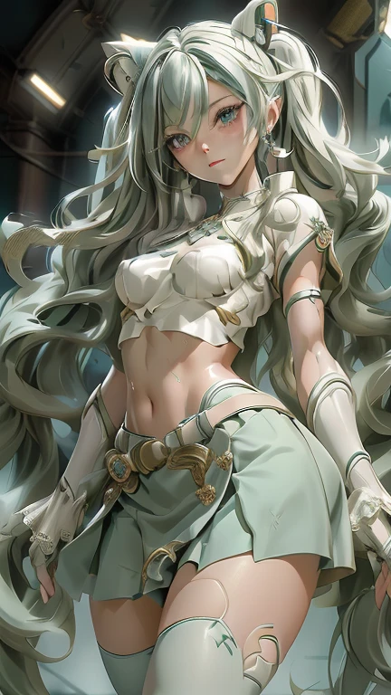 NSFW:1.4、Masterpiece、最high quality、high quality、High definition、High resolution、High detail、Lens flare、Ray Tracing、high qualityのテクスチャー、high qualityの影、Beautiful details、Detailed explanation、Detailed texture、Realistic facial expression、Realistic and colorful、Delicate、Cinematic Light、Side light、Sharp Focus、(1 Female:1.3)、(Intricate detailakeup、Pure Eros Face_v1:0.5)、(Details Beautiful delicate face、Detailed beautiful delicate eyes、Perfect Facial Proportions、Detailed skin、Charm、Detailed chest、Large upward-facing breasts)、Underboob、Chest protrusion、(See-through)、Wet、slender、sexy、High Leg、V-Cut、Hatsune Miku、Seafoam green hair color、Fancy Twin Tails、Beautiful bangs、(Lift-up mini skirt)、(Mini skirt soaring in the wind)、(high slit)、Knee-high、Cyberpunk Boots、White shirt、tie、Headphones、Cyberpunk Sleeve Removal、Cyberpunk Belt、Cyberpunk City、Full body photography、Low - Angle、Condescending Gaze、Raise your knees、(Take a deep breath、Work on this image step by step)
