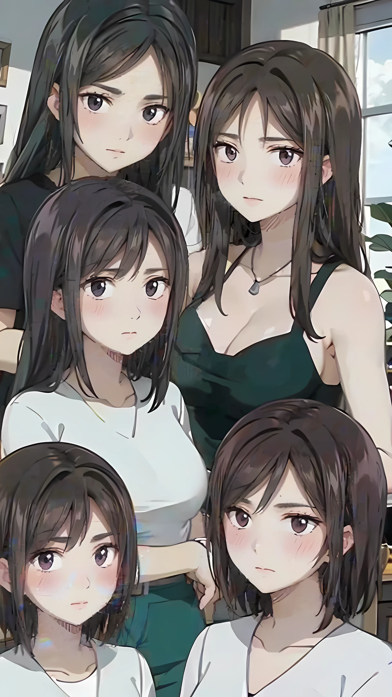Beautiful mommy with 4 daughters