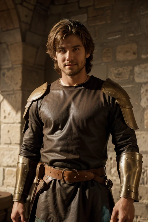 ((mejor calidad)), ((Obra maestra)), (detallado), cara perfecta
"Roland's song" es descrito como un hombre alto y fornido, with a muscular and robust build. el tiene un grueso, scruffy beard., que le da un aspecto rudo y masculino. Su cabello es corto y oscuro, con algunas canas que denotan su edad avanzada.
Sus ojos son profundos y penetrantes, of a dark color that denotes determination and courage. Su mirada es intensa y firme, reflecting his strong and determined character. Su piel es curtida por el sol y el viento, con algunas cicatrices que dan testimonio de sus numerosas batallas y gestas heroicas.
Viste una armadura de hierro, adornada con motivos tallados y grabados, which reflect his position as a knight of high nobility. Lleva un largo, sharp sword on his belt., siempre lista para el combate. Su porte es imponente y majestuoso, with a serene and proud attitude that denotes his bravery and honor.
En resumen, el Roland de la novela "Roland's song" es un guerrero formidable y fiero, with an imposing presence and an indomitable spirit. Su imagen es la de un caballero noble y audaz, dispuesto a luchar hasta el final por la justicia y el honor.