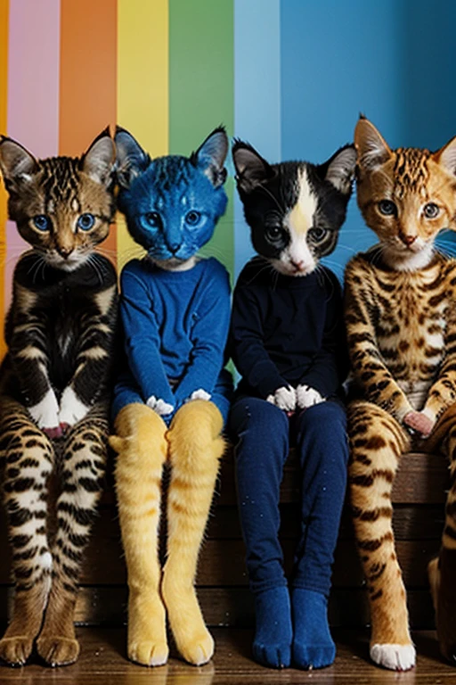 Colorful kittens，