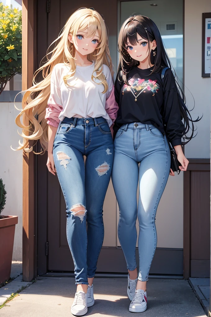 14-year-old girl, young teenage girl, female, adolescent girl, girl, beautiful hair, long flowing hair, shiny hair, detailed hair, soft wavy hair, eyes, bright eyes, captivating eyes, detailed eyes, sparkling eyes, perfect eyes, expressive eyes, face, delicate face, smooth skin, youthful face, radiant complexion, happy expression, smiling face, full lips, modern outfit, stylish modern clothes, fashionable attire, trendy clothes, chic clothing, modest girly outfit, modern ensemble, elegant top, fitted denim jacket, soft fabric, vibrant colors, unique designs, floral patterns, high-waisted jeans, skinny jeans, comfortable shoes, casual sneakers, cute accessories, small backpack, simple jewelry, high-quality image, 8k resolution, perfect image, best image, highly detailed, beautifully rendered, lifelike, photorealistic, ultimate quality, impeccable details, ultra-realistic, crystal clear, stunning visual, high-definition.