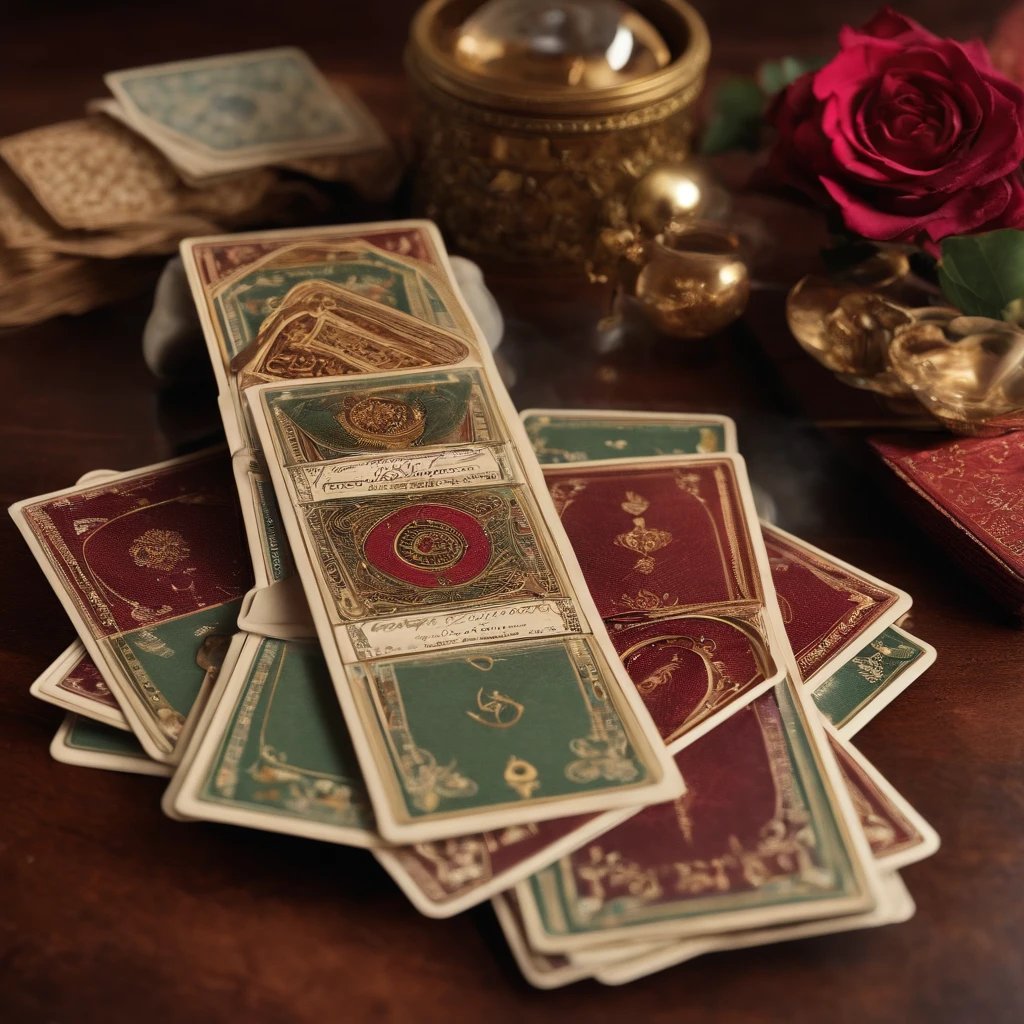 Image with cards and other things related to clairvoyance