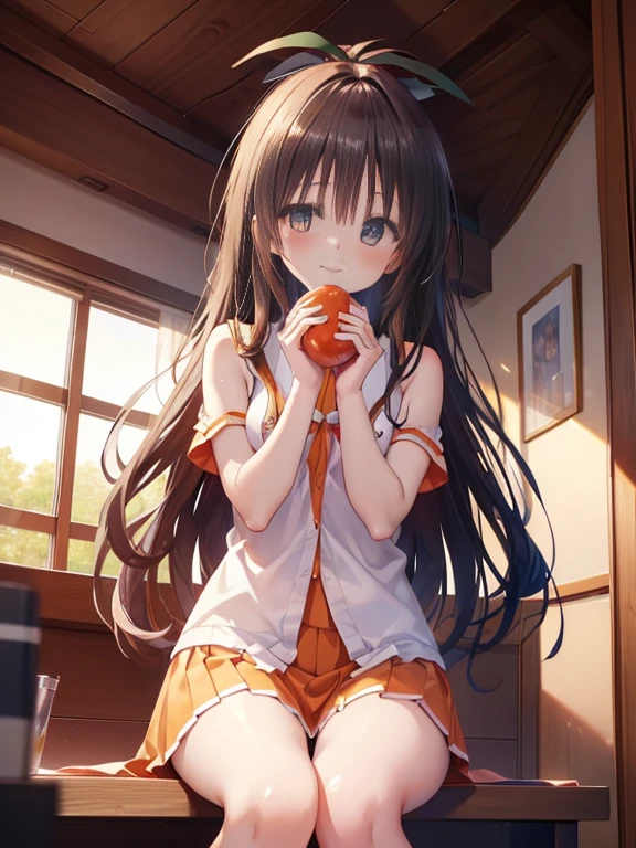 Mikan Yuuki,,blush,smile,Captivating thighs、Beautiful bare legs, In uniform
(masterpiece:1.2), highest quality, High resolution, unity 8k wallpaper, (shape:0.8), (Beautiful and beautiful eyes:1.6), Highly detailed face, Perfect lighting, Highly detailed CG, (Perfect hands, Perfect Anatomy),