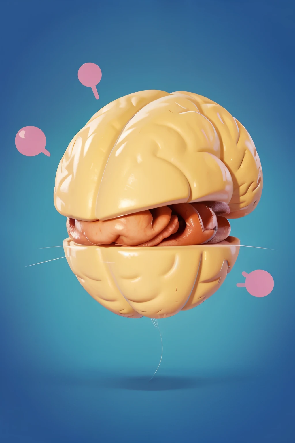 brain in fun cartoon shape