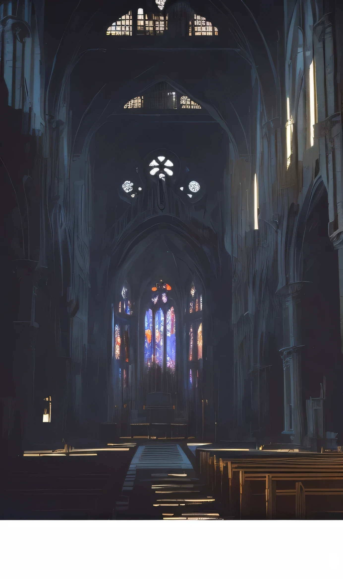 Inside the church,painterly concept art, Post apocalyptic palace interior, Disgraceful aesthetics, painted as a game concept art, Dramatic Lighting. concept art, Neil:Automatic machine screenshot, unreal engine render concept art, concept arts, concept art , Height Rendering, photorealistic dark concept art, hyperdetailed concept art, concept art