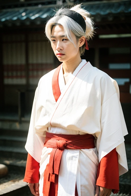 Ancient white-haired samurai 