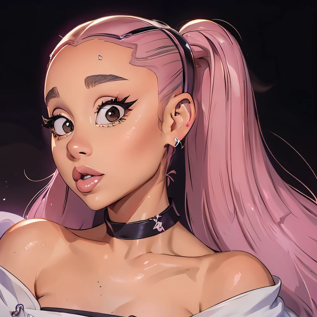 um close de uma mulher, ariana grande, fotografia de ariana grande, ariana grande como uma sereia, retrato de ariana grande, ava max, retrato de Kim Petras, face like exposed ester, bela obra de arte, photo shoot for glossy magazine, papoula, alexa grace, 