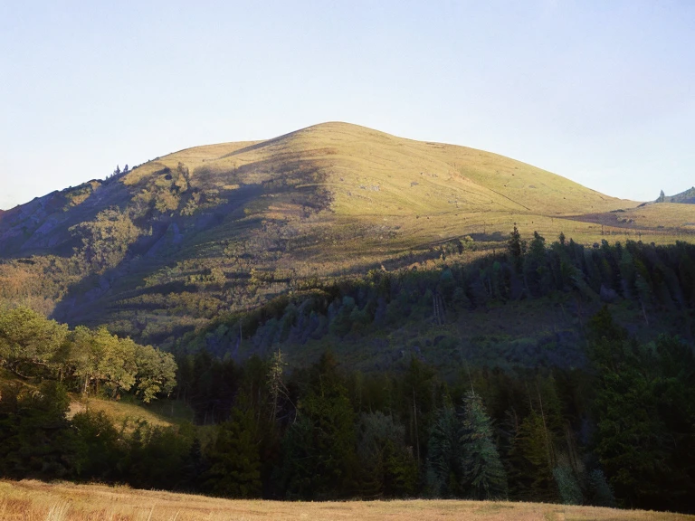 remote uninhabited natural landscape at midnight, lush hill, (midnight), (night time lighting)