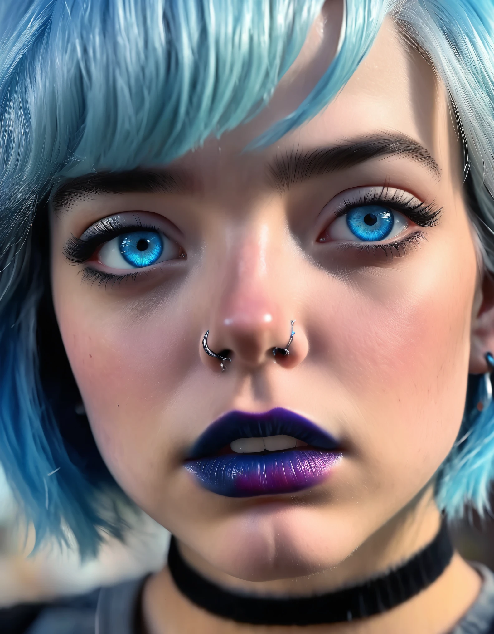 (best quality,4k,8k,highres,masterpiece:1.2),ultra-detailed,(realistic,photorealistic,photo-realistic:1.37),blue-haired face,piercing eyes,detailed lips,beautiful surrealistic artwork,dreamy atmosphere,vibrant colors,mystical lighting