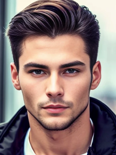 a perfect russian men, focus on the face.