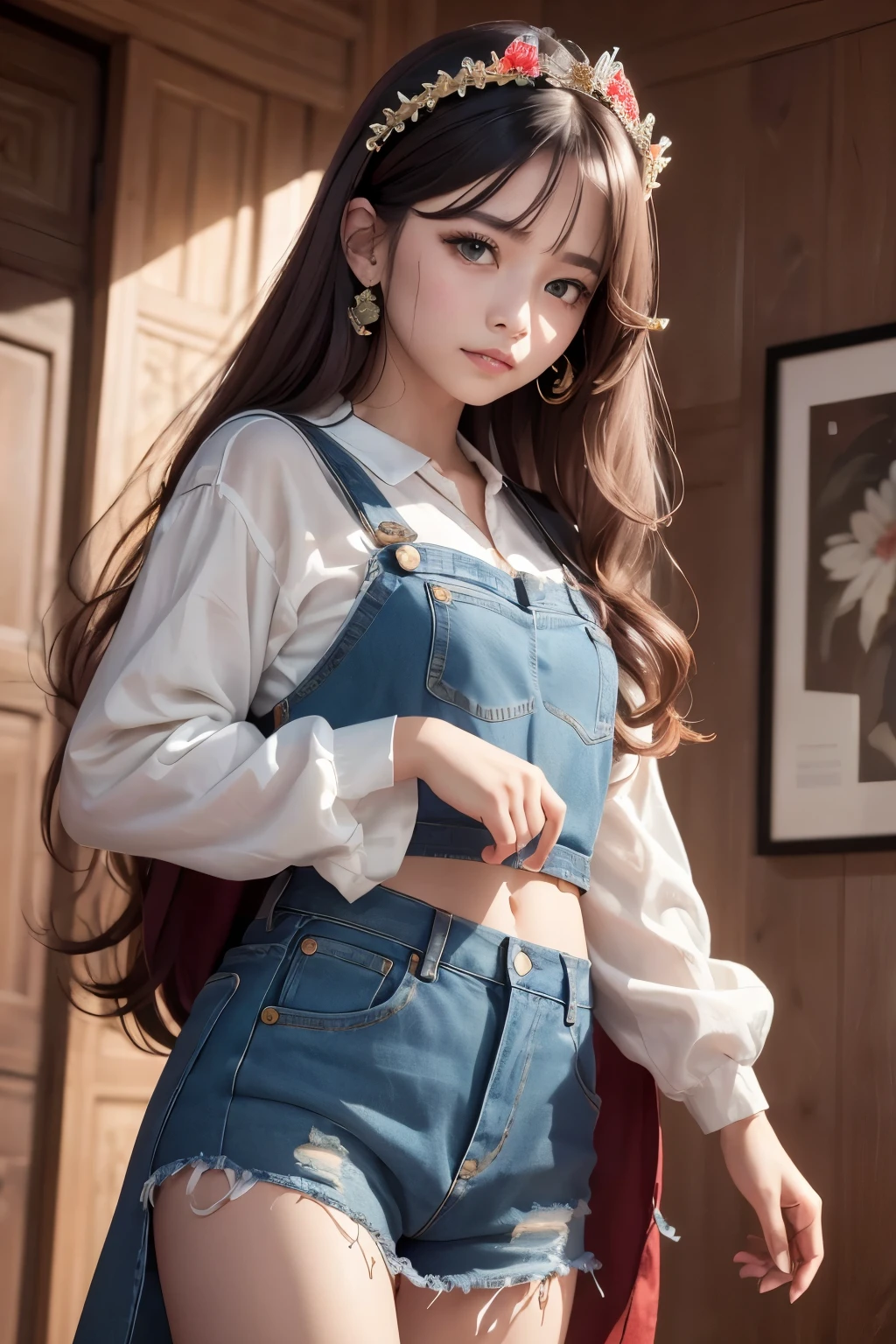 Actress Mia Goth in overalls showing bare breasts and ass --auto --s2