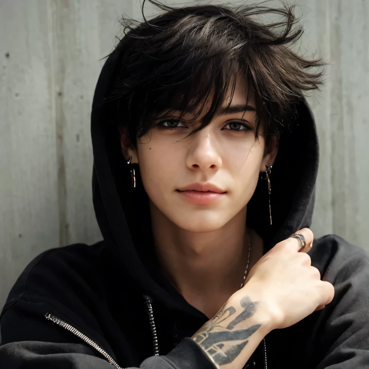 boy, beautiful, realistic, detailed, skin details 