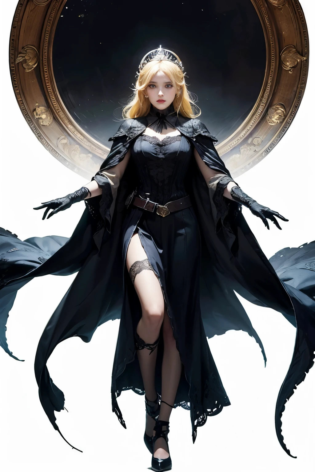 mpts
Copy
A female knight,Melon seed face,Yellow hair,diadems, hyper HD, Wide-angle, Bokeh, Wide-angle, 1080p, High details, High quality, High Quality anime art style, Masterpiece, white background, bloodborne inspired, bloodborne, plain white background, ornate gothic attire, gothic, occult aesthestic, occult, whole body, full body, body, ornate mourning wear, templar inspired, red and white clothing, Choas Leqion art inspired