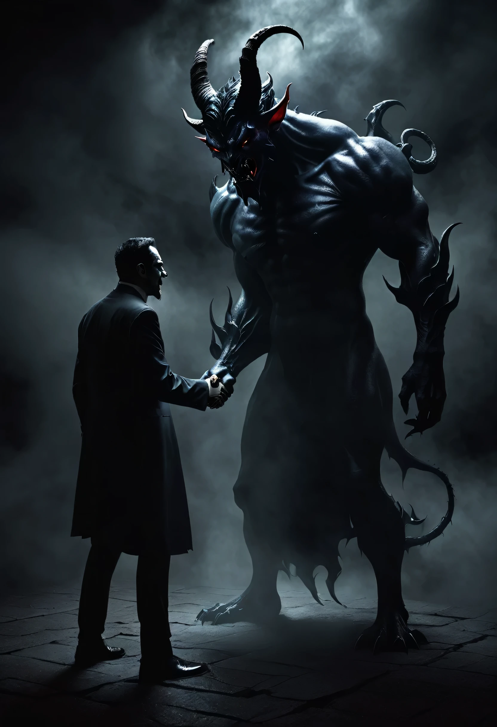 She was behind me, Bullish, with empty eyes and a wide, cruel smile. The shadow approached, your long, thin fingers reaching towards my neck.
