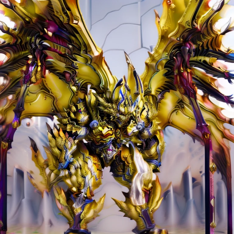 (Zeraora), (masterpiece, best quality, detailed:1.5), (nj5furry)
sparkling skin,
Vibrant colors, 4K,
GOLD armor,
Its full plate armor emphasizes the muscles.
big muscle (pecs, triceps, traps)
unusually developed muscular body,
body full of huge muscles.
showing off muscles,
pectorales enormes.
Exaggeratedly huge muscles.
Gigachad Muscular,
Very muscular, Large pecs, 
Spread wings,
It has wings.
have big wings.
has 10 large wings.
It has large golden wings.
The feathers on its wings are detailed and realistic. 