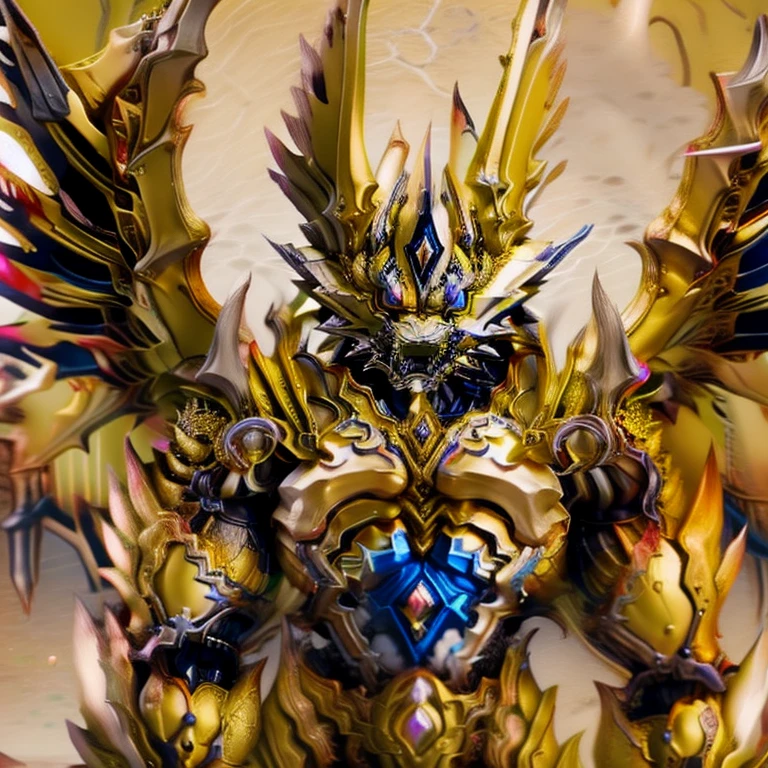 (Zeraora), (masterpiece, best quality, detailed:1.5), (nj5furry)
sparkling skin,
Vibrant colors, 4K,
GOLD armor,
Its full plate armor emphasizes the muscles.
big muscle (pecs, triceps, traps)
unusually developed muscular body,
body full of huge muscles.
showing off muscles,
pectorales enormes.
Exaggeratedly huge muscles.
Gigachad Muscular,
Very muscular, Large pecs,
Spread wings,
It has wings.
have big wings.
has 10 large wings.
It has large golden wings.
The feathers on its wings are detailed and realistic.
