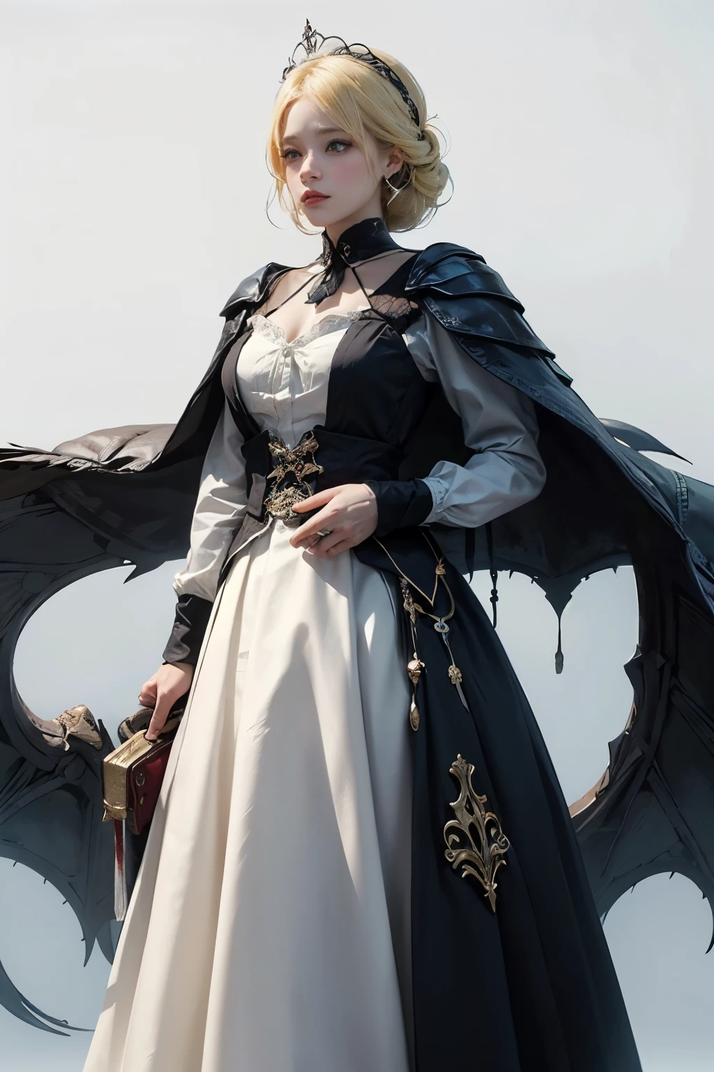 mpts
Copy
A female knight,Yellow hair,diadems, Wide-angle, Bokeh, Wide-angle, 1080p, High details, High quality, High Quality anime art style, Masterpiece, white background, plain background, bloodborne inspired, bloodborne aesthetic, plain white background, ornate gothic attire, gothic, occult aesthestic, occult, whole body, full body, body, ornate mourning wear, templar knight inspired, red and white clothing,