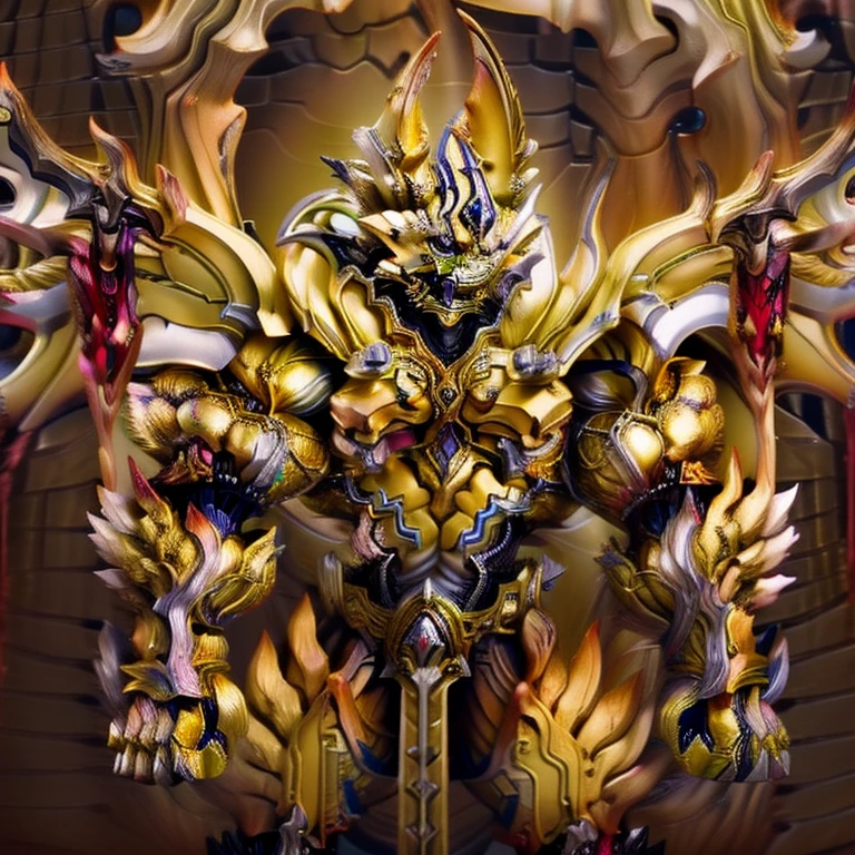 (Zeraora), (masterpiece, best quality, detailed:1.5), (nj5furry) (medieval armor:1.3)
sparkling skin,
Vibrant colors, 4K,
GOLD armor,
Its full plate armor emphasizes the muscles.
big muscle (pecs, triceps, traps)
unusually developed muscular body,
body full of huge muscles.
showing off muscles,
pectorales enormes.
Exaggeratedly huge muscles.
Gigachad Muscular,
Very muscular, Large pecs,
Spread wings,
It has wings.
have big wings.
has 10 large wings.
It has large golden wings.
The feathers on its wings are detailed and realistic.